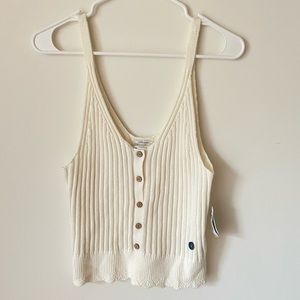Abercrombie & Fitch cream sweater tank